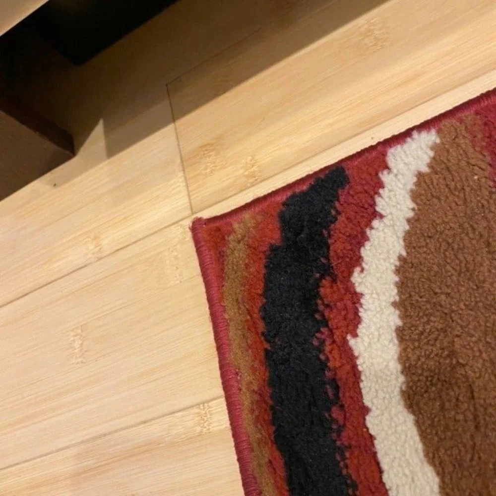 Deco Rings Red Geometric Modern Casual Area Rug